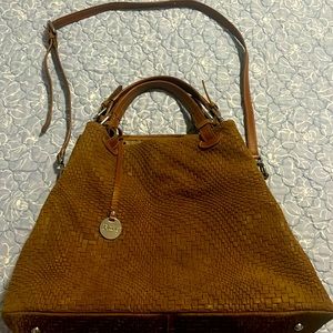 Pre-loved Fiore Handbag - Brown Leather, made in Italy